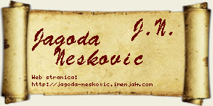 Jagoda Nešković vizit kartica
